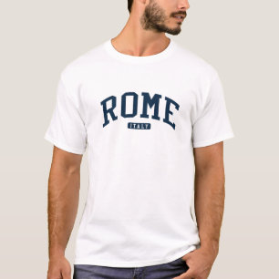 ローマイタリアカレッジユニバーシティスタイル海軍 Tシャツ
