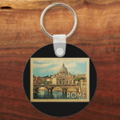 ローマイタリアキーチェーンヴィンテージトラベル キーホルダー (正面)