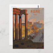 ローマイタリアコリセウムヴィンテージトラベル ポストカード (正面/裏面)