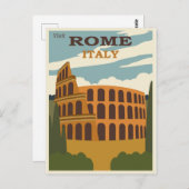 ローマイタリアコロッセウムヴィンテージトラベル ポストカード (正面/裏面)