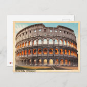 ローマイタリアコロッセオヴィンテージ ポストカード (正面/裏面)