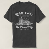 ローマイタリアザエターナルシティ旅行ガールズトリップI Tシャツ (デザイン正面)