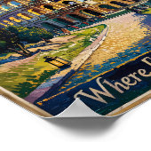 ローマイタリアトラベルコロッセウムスターリーナイトバンゴッホ ポスター (角)