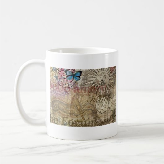 ローマイタリアトラベルバケーションホリデーシティ コーヒーマグカップ (左)