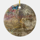 ローマイタリアトラベルバケーションホリデーシティ セラミックオーナメント (裏面)