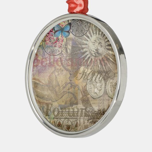 ローマイタリアトラベルバケーションホリデーシティ メタルオーナメント (左)