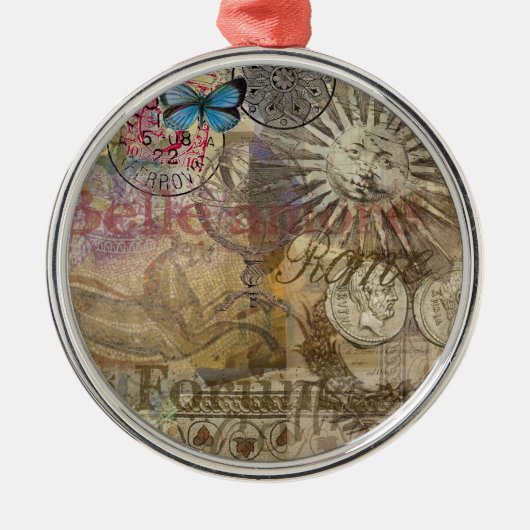 ローマイタリアトラベルバケーションホリデーシティ メタルオーナメント (正面)