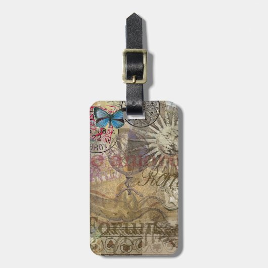 ローマイタリアトラベルバケーションホリデーシティ ラゲッジタグ (正面縦)