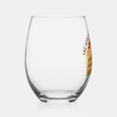 ローマイタリアファミリートリップコロッセウムサンセットカスタム ステムなしワイングラス (右)