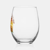 ローマイタリアファミリートリップコロッセウムサンセットカスタム ステムなしワイングラス (左)