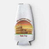 ローマイタリアファミリートリップコロッセウムサンセットカスタム ボトルクーラー (正面)