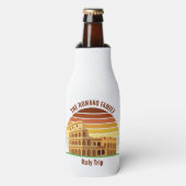 ローマイタリアファミリートリップコロッセウムサンセットカスタム ボトルクーラー (ボトル正面)