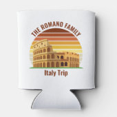 ローマイタリアファミリートリップコロッセウムサンセットカスタム 缶クーラー (裏面)