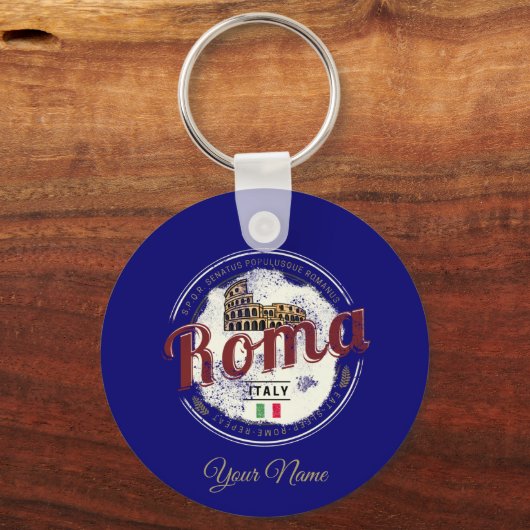 ローマイタリアレトロコロッセウムヴィンテージホリデイ キーホルダー (正面)