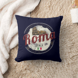 ローマイタリアレトロコロッセウムヴィンテージホリデイ クッション