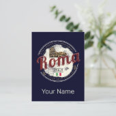 ローマイタリアレトロコロッセウムヴィンテージホリデイ シーズンポストカード (スタンド正面)