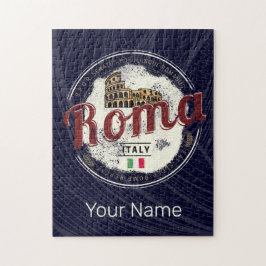 ローマイタリアレトロコロッセウムヴィンテージホリデイ ジグソーパズル