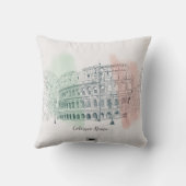 ローマイタリアンコロシアム国旗の色ペンNインク クッション (裏面)