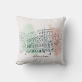 ローマイタリアンコロシアム国旗の色ペンNインク クッション