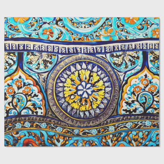 ローマイタリアンスペインのマジョリカフローラ分離 ラッピングペーパー (フラット)