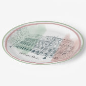 ローマイタリアン国旗の色ペンとインク ペーパープレート (アングル)