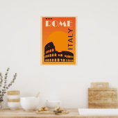 ローマイタリアヴィンテージイタリアンコロッセウムトラベル ポスター (キッチン)