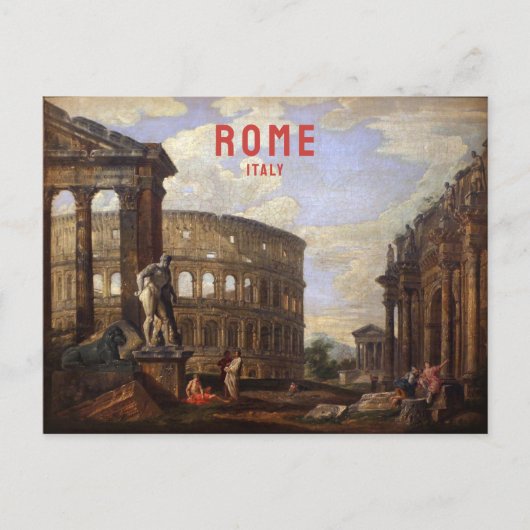 ローマイタリアヴィンテージトラベルロイタリアンマルネッサンス ポストカード (正面)