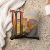 ローマイタリアヴィンテージ旅行装飾用クッション クッション (ブランケット)