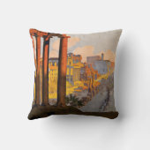 ローマイタリアヴィンテージ旅行装飾用クッション クッション (裏面)