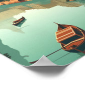 ローマイタリアヴィンテージ有名トラベルプレイス ポスター (角)