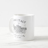 ローマイタリアヴィンテージ – 寺跡Tシャツ コーヒーマグカップ (正面左)