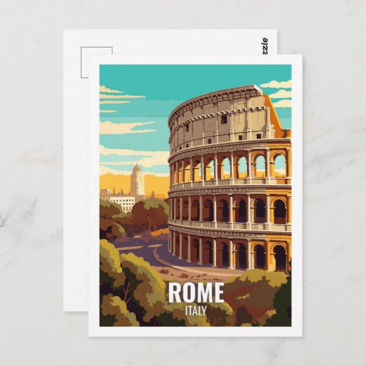 ローマイタリア有名な旅行の場所 ポストカード (正面/裏面)