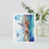 ローマイタリア有名な旅行プレイスウォーターカラー ポストカード (スタンド正面)