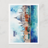 ローマイタリア有名な旅行プレイスウォーターカラー ポストカード (正面)