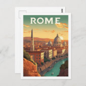 ローマイタリア有名ヴィンテージトラベルプレイス ポストカード (正面/裏面)