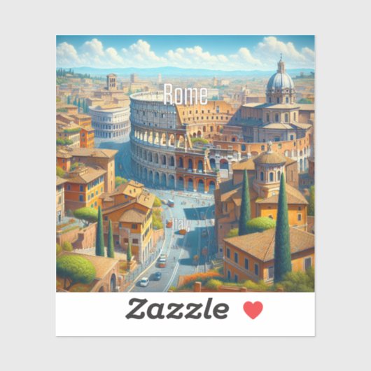 ローマイタリア3インチビニールステッカー シール (シート)
