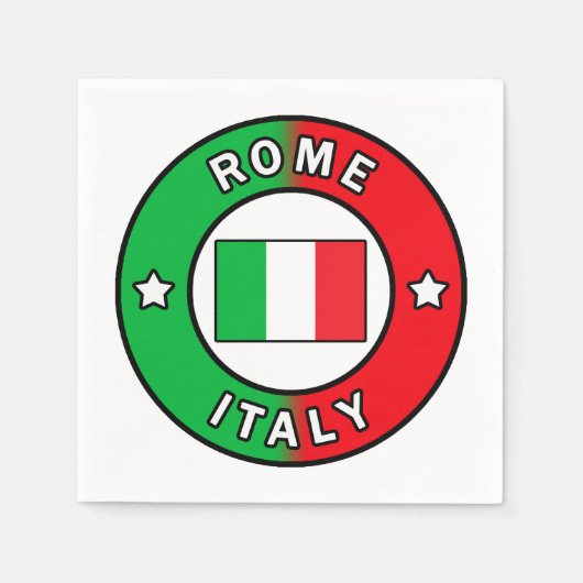 ローマイタリア スタンダードカクテルナプキン (正面)