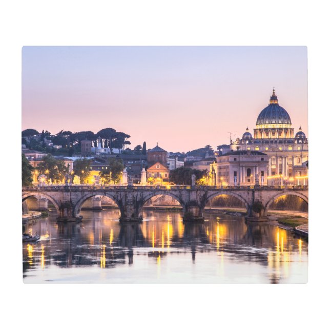 ローマイタリア – セントピーターズ大聖堂 メタルプリント (正面)