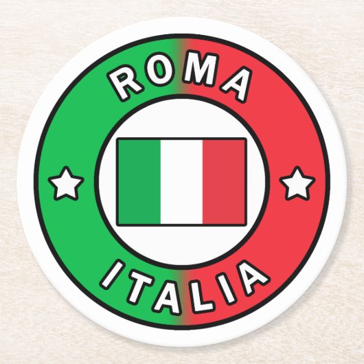 ローマイタリア ラウンドペーパーコースター (正面)