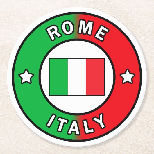 ローマイタリア ラウンドペーパーコースター (正面)