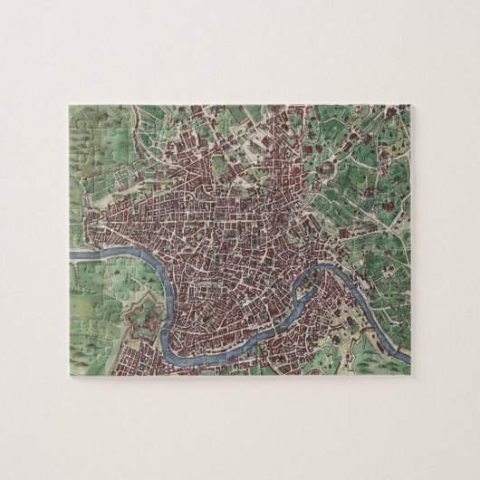 ローマイタリア(1721年)のヴィンテージの地図 ジグソーパズル (横)