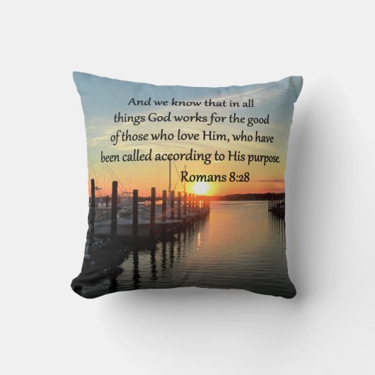 ローマインスパイア人8:28デザイン クッション (正面)