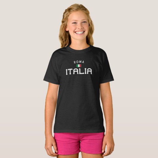 ローマイ動揺してタリア（ローマイタリア）ガールズ Tシャツ (正面フル)