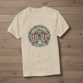 ローマウィスパリングファウンテンメンズベーシック Tシャツ