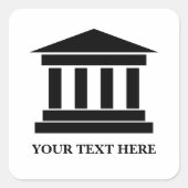 ローマカスタムの裁判所のロゴ付きシール スクエアシール (正面)