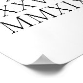 ローマカスタム数字の日付 ポスター (角)