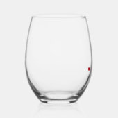 ローマカスタム数字の記念日 ステムなしワイングラス (右)