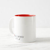 ローマカスタム数字の記念日 ツートーンマグカップ (正面左)