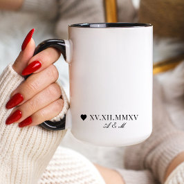 ローマカスタム数字の記念日 マグカップ