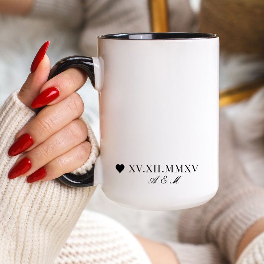 ローマカスタム数字の記念日 マグカップ